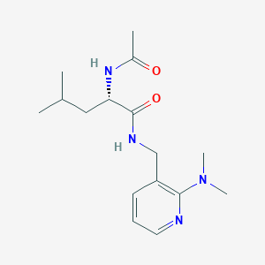 molecular formula C16H26N4O2 B3772796 N~2~-acetyl-N~1~-{[2-(dimethylamino)-3-pyridinyl]methyl}-L-leucinamide 