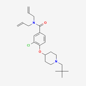 molecular formula C23H33ClN2O2 B3772888 N,N-diallyl-3-chloro-4-{[1-(2,2-dimethylpropyl)-4-piperidinyl]oxy}benzamide 