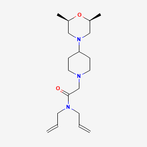 molecular formula C19H33N3O2 B3772969 N,N-diallyl-2-{4-[(2R*,6S*)-2,6-dimethylmorpholin-4-yl]piperidin-1-yl}acetamide 