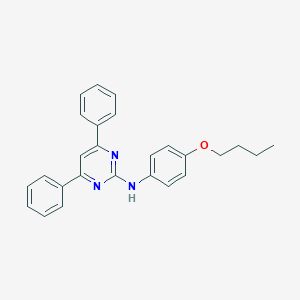 molecular formula C26H25N3O B377300 N-(4-butoxyphenyl)-4,6-diphenylpyrimidin-2-amine CAS No. 300358-63-8
