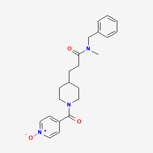 molecular formula C22H27N3O3 B3773013 N-benzyl-N-methyl-3-[1-(1-oxidopyridin-1-ium-4-carbonyl)piperidin-4-yl]propanamide 