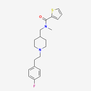 molecular formula C20H25FN2OS B3773038 N-({1-[2-(4-fluorophenyl)ethyl]-4-piperidinyl}methyl)-N-methyl-2-thiophenecarboxamide 