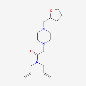 molecular formula C17H29N3O2 B3773043 N,N-diallyl-2-[4-(tetrahydrofuran-2-ylmethyl)piperazin-1-yl]acetamide 