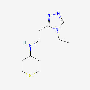 molecular formula C11H20N4S B3773194 N-[2-(4-ethyl-4H-1,2,4-triazol-3-yl)ethyl]tetrahydro-2H-thiopyran-4-amine 
