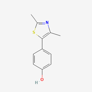 molecular formula C11H11NOS B3773312 4-(2,4-dimethyl-1,3-thiazol-5-yl)phenol 