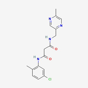molecular formula C16H17ClN4O2 B3773336 N-(5-chloro-2-methylphenyl)-N'-[(5-methylpyrazin-2-yl)methyl]malonamide 