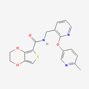 molecular formula C19H17N3O4S B3773367 N-({2-[(6-methylpyridin-3-yl)oxy]pyridin-3-yl}methyl)-2,3-dihydrothieno[3,4-b][1,4]dioxine-5-carboxamide 