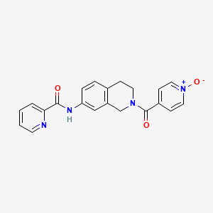 molecular formula C21H18N4O3 B3773388 N-[2-(1-oxidoisonicotinoyl)-1,2,3,4-tetrahydro-7-isoquinolinyl]-2-pyridinecarboxamide 