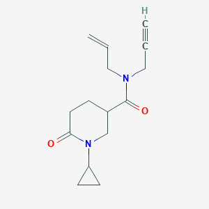 molecular formula C15H20N2O2 B3773394 N-allyl-1-cyclopropyl-6-oxo-N-2-propyn-1-yl-3-piperidinecarboxamide 