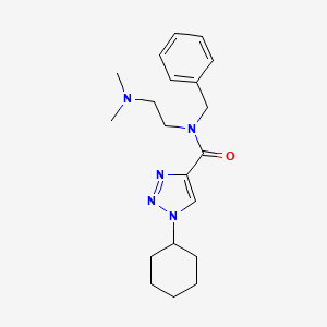 molecular formula C20H29N5O B3773477 N-benzyl-1-cyclohexyl-N-[2-(dimethylamino)ethyl]-1H-1,2,3-triazole-4-carboxamide 