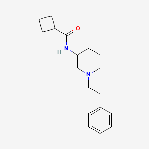 molecular formula C18H26N2O B3773496 N-[1-(2-phenylethyl)-3-piperidinyl]cyclobutanecarboxamide 