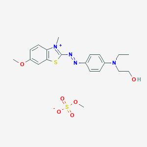 molecular formula C19H23N4O2S.CH3O4S<br>C20H26N4O6S2 B037735 Basic Blue 41 CAS No. 12270-13-2
