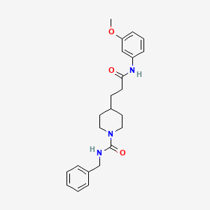 molecular formula C23H29N3O3 B3773542 N-benzyl-4-[3-(3-methoxyanilino)-3-oxopropyl]piperidine-1-carboxamide 