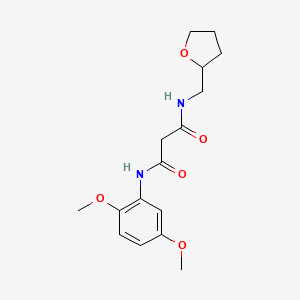 molecular formula C16H22N2O5 B3773569 N-(2,5-dimethoxyphenyl)-N'-(tetrahydrofuran-2-ylmethyl)malonamide 