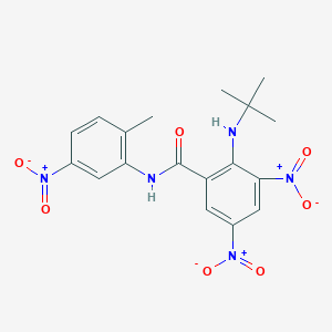 2-(tert-butylamino)-3,5-bisnitro-N-{5-nitro-2-methylphenyl}benzamide