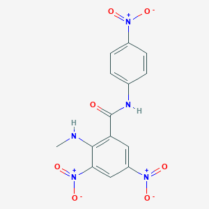 2-(methylamino)-3,5-dinitro-N-(4-nitrophenyl)benzamide