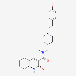 molecular formula C25H32FN3O2 B3773617 N-({1-[2-(4-fluorophenyl)ethyl]-4-piperidinyl}methyl)-N-methyl-2-oxo-1,2,5,6,7,8-hexahydro-3-quinolinecarboxamide 