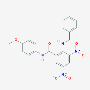 2-(benzylamino)-3,5-bisnitro-N-(4-methoxyphenyl)benzamide