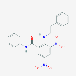 3,5-dinitro-N-phenyl-2-[(2-phenylethyl)amino]benzamide