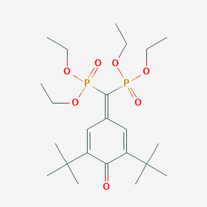 molecular formula C23H40O7P2 B377380 diethyl (3,5-ditert-butyl-4-oxo-2,5-cyclohexadien-1-ylidene)(diethoxyphosphoryl)methylphosphonate 