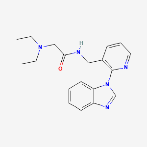 molecular formula C19H23N5O B3773814 N~1~-{[2-(1H-benzimidazol-1-yl)-3-pyridinyl]methyl}-N~2~,N~2~-diethylglycinamide 