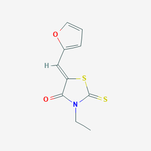 molecular formula C10H9NO2S2 B377387 (5Z)-3-ethyl-5-(furan-2-ylmethylidene)-2-sulfanylidene-1,3-thiazolidin-4-one 