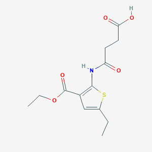 4-{[3-(Ethoxycarbonyl)-5-ethylthiophen-2-yl]amino}-4-oxobutanoic acid