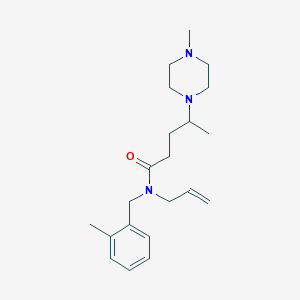 molecular formula C21H33N3O B3774088 N-allyl-N-(2-methylbenzyl)-4-(4-methylpiperazin-1-yl)pentanamide 