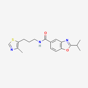 molecular formula C18H21N3O2S B3774158 N-[3-(4-methyl-1,3-thiazol-5-yl)propyl]-2-propan-2-yl-1,3-benzoxazole-5-carboxamide 