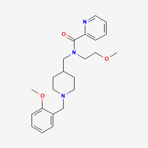 molecular formula C23H31N3O3 B3774187 N-{[1-(2-methoxybenzyl)-4-piperidinyl]methyl}-N-(2-methoxyethyl)-2-pyridinecarboxamide 