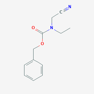 molecular formula C12H14N2O2 B037742 Benzyl (cyanomethyl)ethylcarbamate CAS No. 115172-96-8