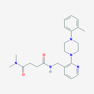 molecular formula C23H31N5O2 B3774257 N,N-dimethyl-N'-({2-[4-(2-methylphenyl)-1-piperazinyl]-3-pyridinyl}methyl)succinamide 