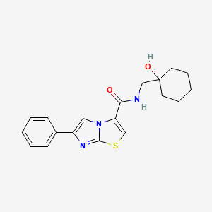 molecular formula C19H21N3O2S B3774265 N-[(1-hydroxycyclohexyl)methyl]-6-phenylimidazo[2,1-b][1,3]thiazole-3-carboxamide 
