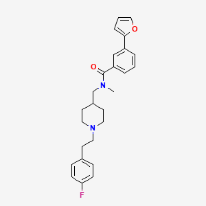 molecular formula C26H29FN2O2 B3774321 N-({1-[2-(4-fluorophenyl)ethyl]-4-piperidinyl}methyl)-3-(2-furyl)-N-methylbenzamide 