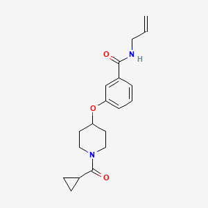 molecular formula C19H24N2O3 B3774364 N-allyl-3-{[1-(cyclopropylcarbonyl)-4-piperidinyl]oxy}benzamide 