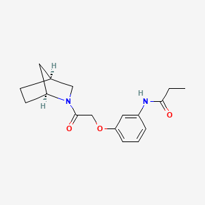 molecular formula C17H22N2O3 B3774387 N-(3-{2-[(1S*,4S*)-2-azabicyclo[2.2.1]hept-2-yl]-2-oxoethoxy}phenyl)propanamide 
