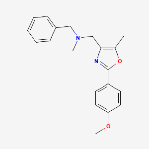 molecular formula C20H22N2O2 B3774395 N-benzyl-1-[2-(4-methoxyphenyl)-5-methyl-1,3-oxazol-4-yl]-N-methylmethanamine 