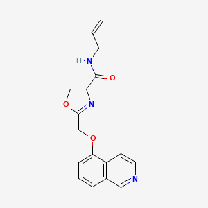 molecular formula C17H15N3O3 B3774469 N-allyl-2-[(5-isoquinolinyloxy)methyl]-1,3-oxazole-4-carboxamide 