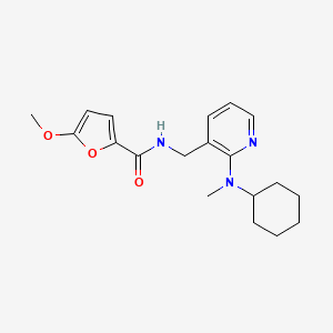 molecular formula C19H25N3O3 B3774495 N-({2-[cyclohexyl(methyl)amino]-3-pyridinyl}methyl)-5-methoxy-2-furamide 