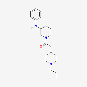 molecular formula C21H33N3O B3774509 N-phenyl-1-[(1-propyl-4-piperidinyl)acetyl]-3-piperidinamine 