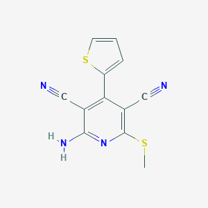 2-Amino-6-(methylsulfanyl)-4-(2-thienyl)-3,5-pyridinedicarbonitrile