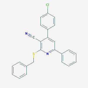 2-(Benzylsulfanyl)-4-(4-chlorophenyl)-6-phenylnicotinonitrile