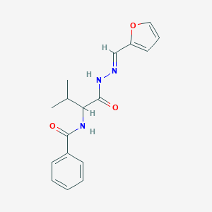 molecular formula C17H19N3O3 B377459 N-(1-{[2-(2-furylmethylene)hydrazino]carbonyl}-2-methylpropyl)benzamide 
