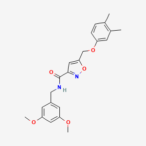 molecular formula C22H24N2O5 B3774656 N-(3,5-dimethoxybenzyl)-5-[(3,4-dimethylphenoxy)methyl]-3-isoxazolecarboxamide 