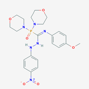 molecular formula C22H29N6O6P B377476 N'-{4-nitrophenyl}-N-(4-methoxyphenyl)di(4-morpholinyl)phosphinecarbohydrazonamide oxide 