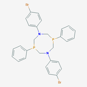 molecular formula C28H26Br2N2P2 B377479 1,5-Bis(4-bromophenyl)-3,7-diphenyl-1,5,3,7-diazadiphosphocane 