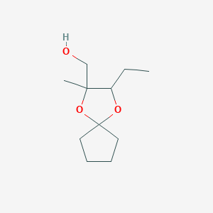 molecular formula C11H20O3 B037748 D-erythro-Pentitol, 2,3-O-cyclopentylidene-4,5-dideoxy-2-C-methyl-(9CI) CAS No. 120788-80-9