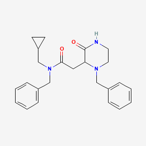 molecular formula C24H29N3O2 B3774858 N-benzyl-2-(1-benzyl-3-oxopiperazin-2-yl)-N-(cyclopropylmethyl)acetamide 