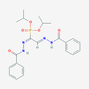 molecular formula C22H27N4O5P B377491 N-[(E)-[(2E)-2-(benzoylhydrazinylidene)-2-di(propan-2-yloxy)phosphorylethylidene]amino]benzamide 
