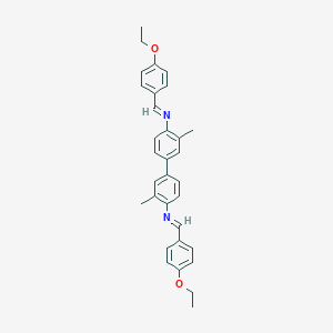 molecular formula C32H32N2O2 B377492 N,N'-bis[(E)-(4-ethoxyphenyl)methylidene]-3,3'-dimethylbiphenyl-4,4'-diamine 